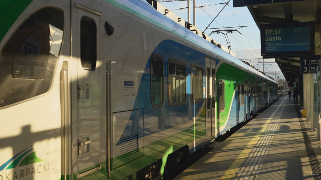 Poland, train ride from Rzeszów to Przemyśl
