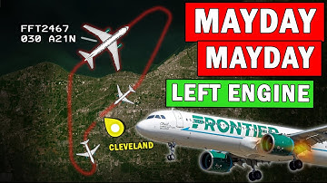 Left ENGINE FAILED on Takeoff | Frontier Emergency Return