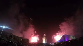 Enjoy the New Years 2017 Fireworks display at Burj Al Arab in 4K