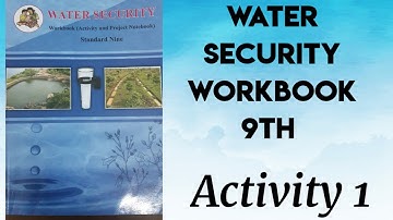 Water Security workbook std 9th - 1st activity