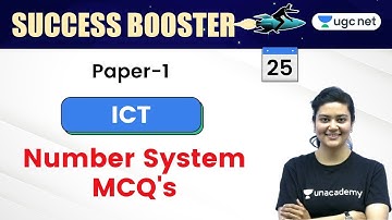 8:30 AM - JRF UGC NET Paper 1 | ICT by Aditi Sharma | Number System MCQ