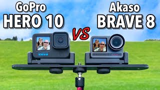 Akaso Brave 8 VS GoPro HERO 10 Camera Comparison!