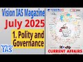 Vision IAS Magazine July 2025 | 1. Polity and Governance | NoName IAS