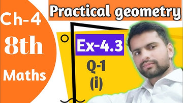 Q1 (i) exercise 4.3 class 8 maths || chapter 4 practical geometry