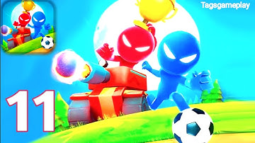 Stickman Party - Gameplay Part 11 Tournament Mode 1 2 3 4 Players Free Random Mini Games Update