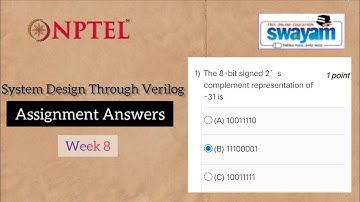 System Design Through Verilog NPTEL Assignment 8 Week 8 Answers #nptel #nptel_assignment #nptel2023
