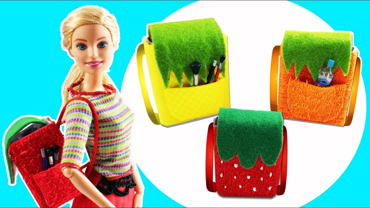 How to Make Fruit Miniature Book Bags DIY Tutorial simplekidscrafts