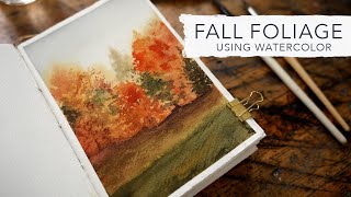 Celebrity Paint a Fall Landscape | Quick Watercolor Journal Painting by Sarah Cray of Let's Make Art Profile