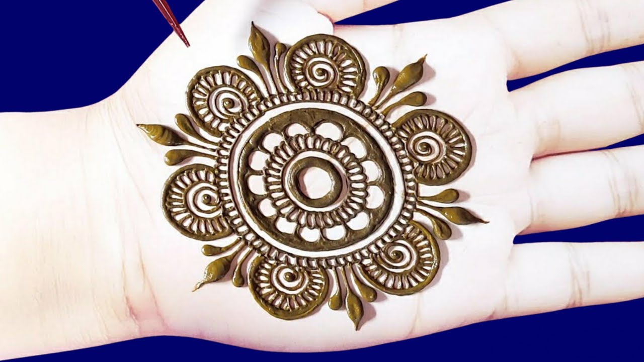 Very Easy Simple Goltikki Mehndi Design for Front Hand| Mehandi Ka ...