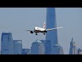 10 Airliners Landing on a 6800ft/2000m Runway at Newark Airport EWR (Full HD Plane Spotting)