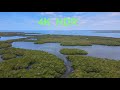 Flying over and walking the Ding Darling Wildlife Refuge, 16 manatees, Sanibel Island, FL, 4K HDR