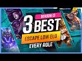 3 BEST CHAMPIONS to ESCAPE LOW ELO for EVERY ROLE! - League of Legends