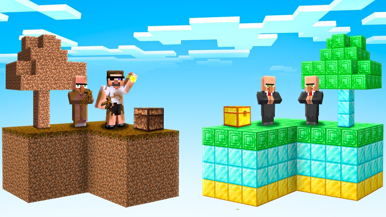 Poor vs Rich One Chunk in Minecraft.. - YouTube