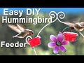 How to Make EASY DIY Hummingbird Feeder Tips on Feeding Recipe Nectar Attract Hummingbirds Bird Dots