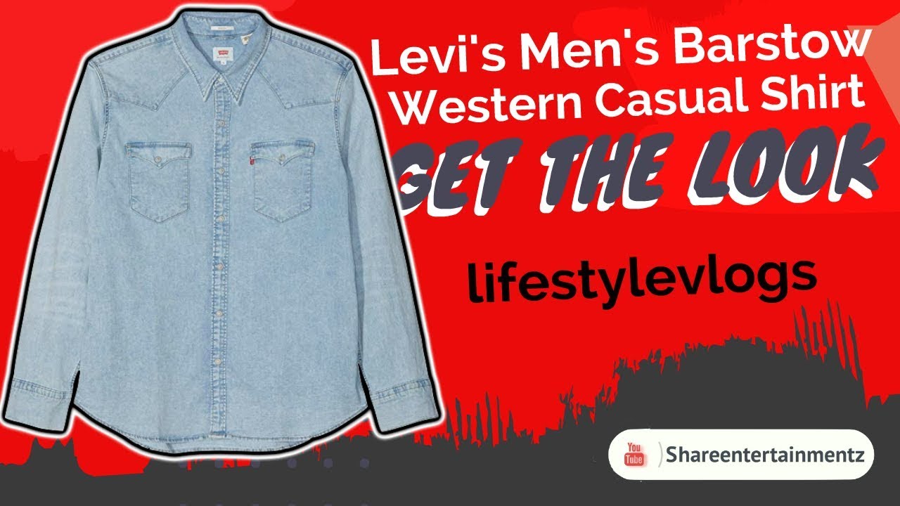Levi's Men's Barstow Western Slim Fit Long Sleeve Casual Shirt - YouTube