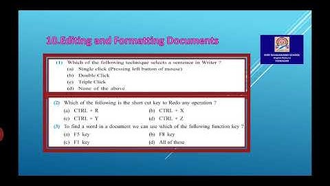 std9 ch10 Editing and For matting Documets