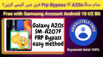 Samsung A20s (A207f) Frp bypass done 100% android 10 U2 Binary Free | 2022 | TECH City