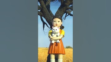 squid game ai mentality hugs a white cat  #squidgame #squidgame2 #ai #shorts #netflix #cat #cats