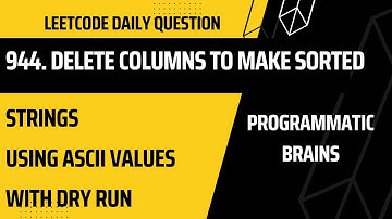 944. Delete Columns to Make Sorted | Leetcode Daily Challenge