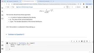 Writing a Function for the Probability Density for a Normal Distribution in R