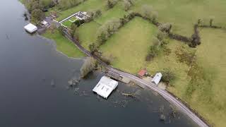 Lough Funshinagh flooding comparison 2 weeks 22 jan - 4 feb
