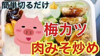 梅かつ＆肉味噌炒め（タニタ食堂）