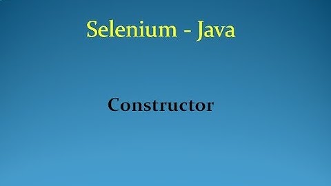 selenium-java-constructor