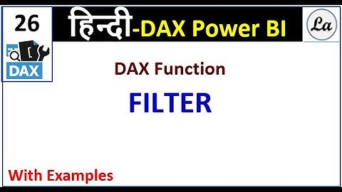 DAX FILTER in Power BI in Hindi