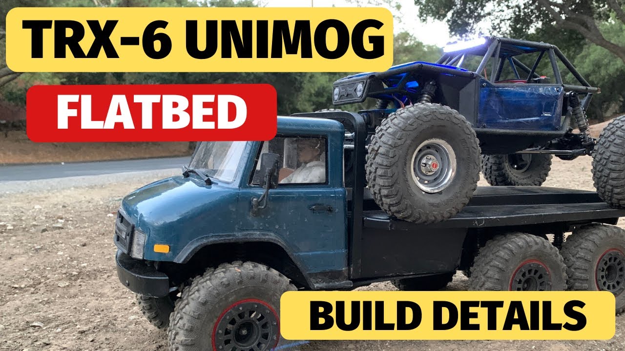 Traxxas TRX-6 flatbed hauler Unimog 6x6 details for this awesome 6x6 rc  crawler