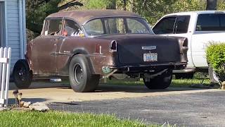 Old School 55 Chevy 4-Speed Gasser, Southeast Gassers Association