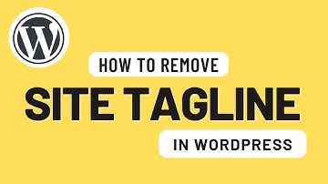 How to Remove Tagline in WordPress