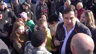 M.Саакашвили на центральной площади г. Василькова 12.04.2017 г.