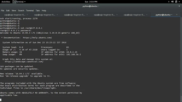 How to enable ssh root login on Ubuntu 19.04 18.04 16.04