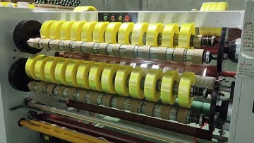 Adhesive BOPP jumbo roll transparent tape slitting cutting rewinding machine production line price