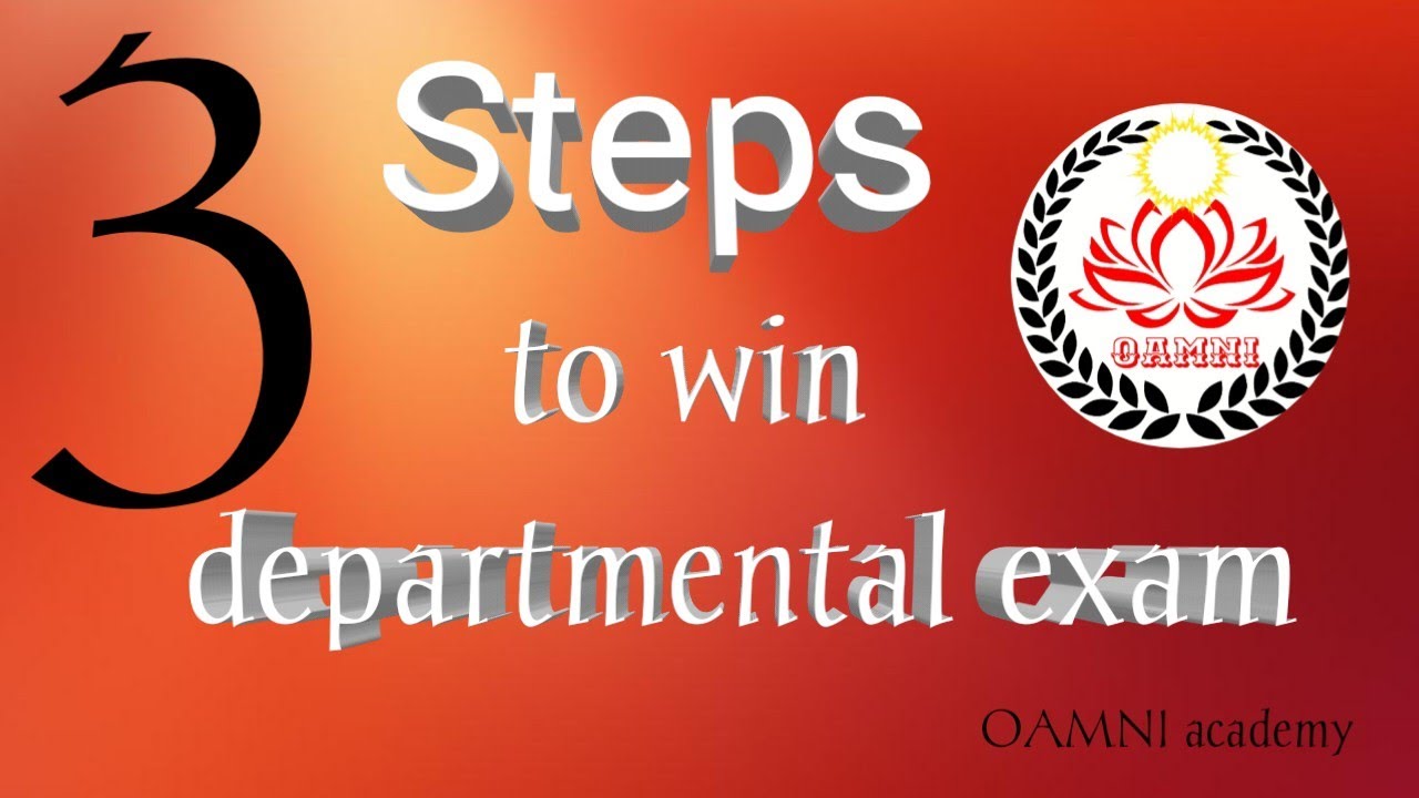 3 easy steps to attend departmental exam confidently . YouTube
