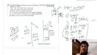 Conflict Serializability (P1) || GATE-2007 ||  QnA (DBMS-Part-7)