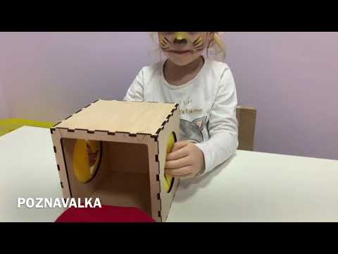 Розвиваюча деревʼяна гра Коробка "Знайди на дотик", видео 1
