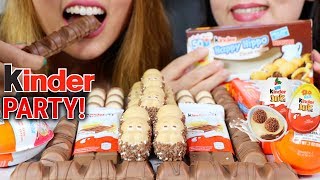 ASMR KINDER CHOCOLATE PARTY 초콜릿 리얼사운드 먹방 | Kim&Liz ASMR