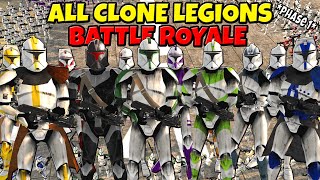ALL Phase I CLONE LEGIONS Battle Royale! - Men of War: Star Wars Mod Battle Simulator
