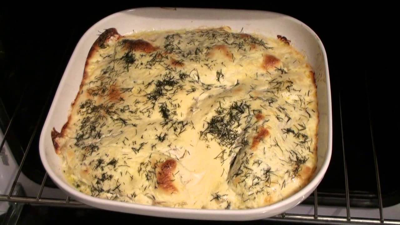 Ryba Pieczona W śmietanie Z Koperkiem Youtube