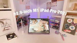 IPAD PRO 2021 UNBOXING // M1 12.9" 💜 + accessories, setup and more!