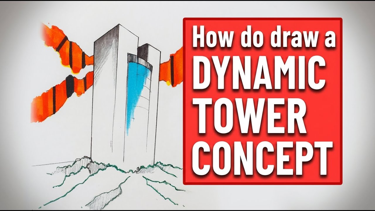 “How to Draw a Dynamic Tower Concept – Fast Architectural Sketch ...