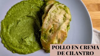 Pollo Cremoso en Salsa de Cilantro con Queso Crema