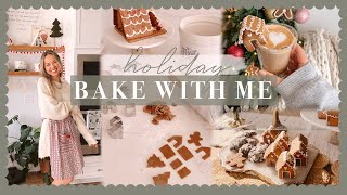 CHRISTMAS BAKE WITH ME | chocolate crinkle cookies & gingerbread house mug toppers!