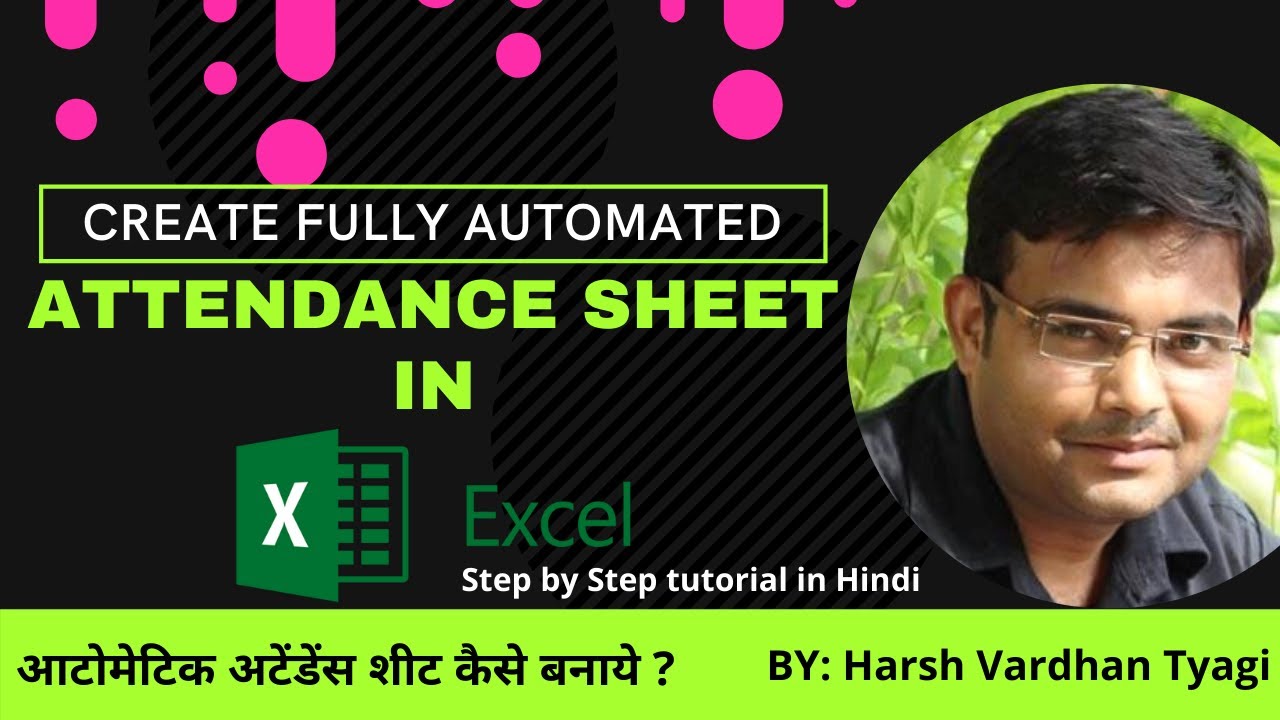 Create Fully Automated Attendance Sheet in Excel || With Formula ...