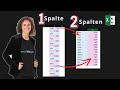 Excel Jede zweite Zeile in neue Spalte