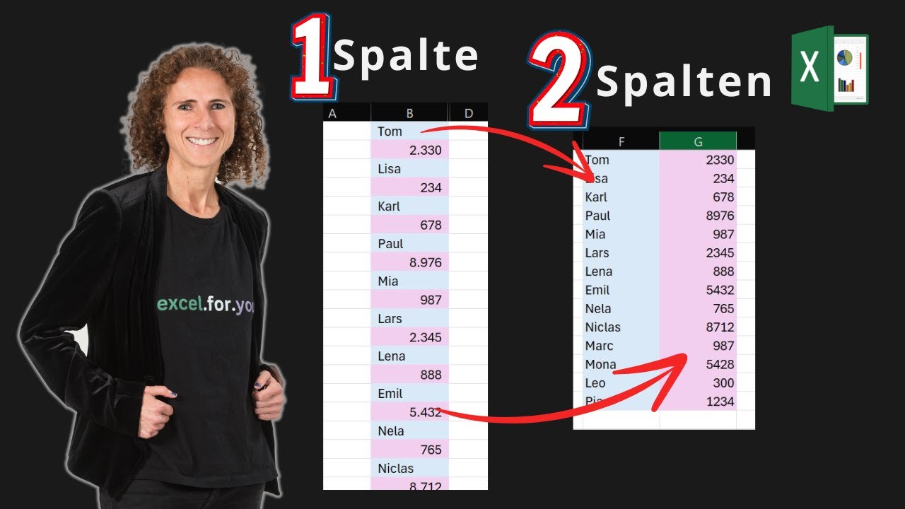 Excel Jede Zweite Zeile In Neue Spalte