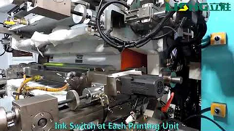 6color Central drum type plastic film flexo printing machine with double unwind and rewind