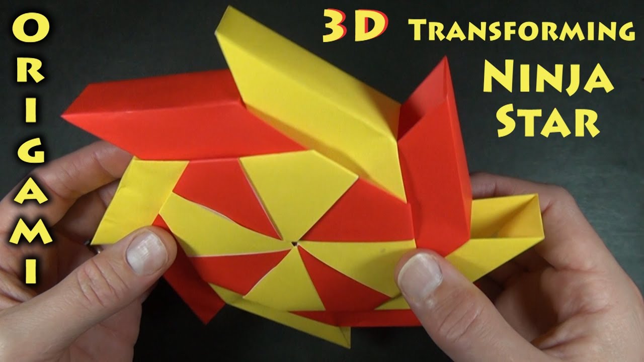 How To Make a Paper Transforming Ninja Star - Origami