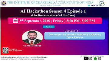 AI Hackathon S4 E1 UC8: Data Analytics for key FSLIs in statutory Audit (python) - CA. Amith Shenoy
